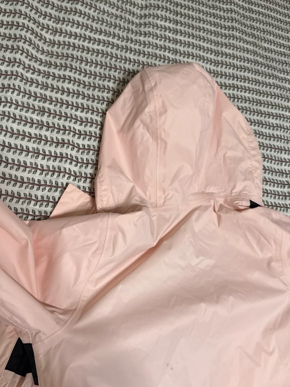 The North Face Light Pink and Black Hooded Shell Jacket